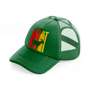 goat retro vintage green trucker hat