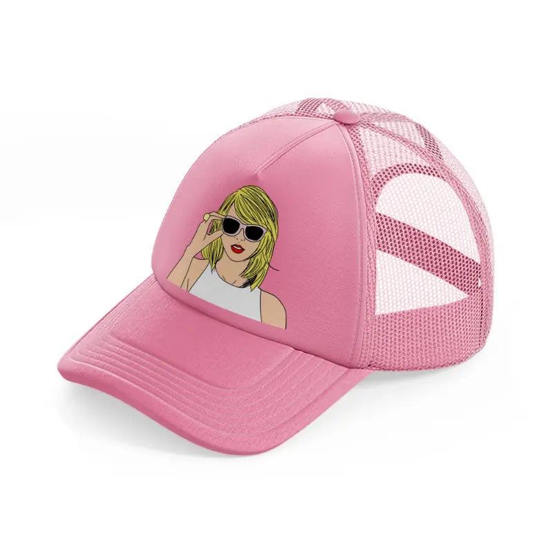 taylor swift animated-pink-trucker-hat