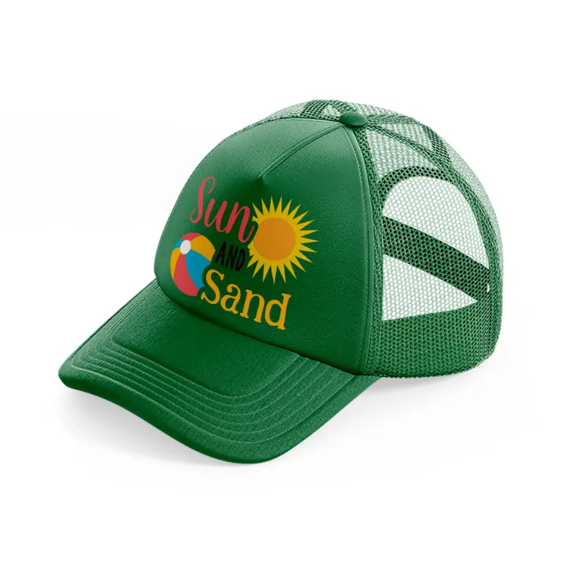sun and sand-green-trucker-hat