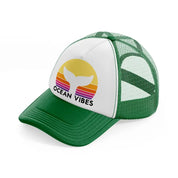 ocean vibes-green-and-white-trucker-hat