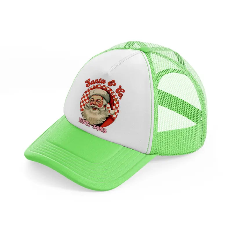 santa & co. est 1983-lime-green-trucker-hat