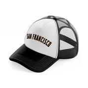 san francisco supporter-black-and-white-trucker-hat