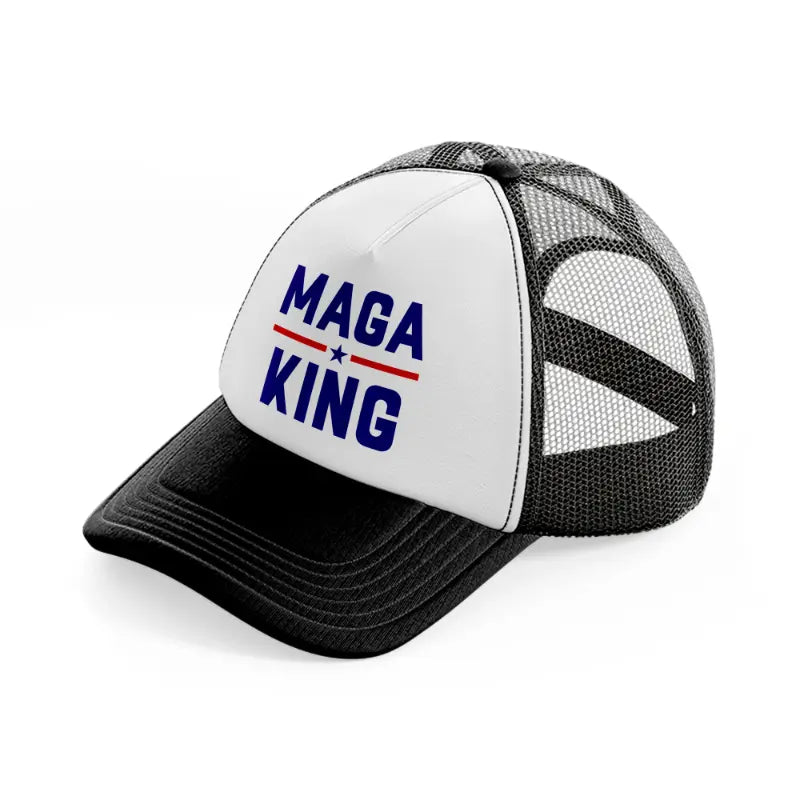 Maga King black-and-white Trucker Hat