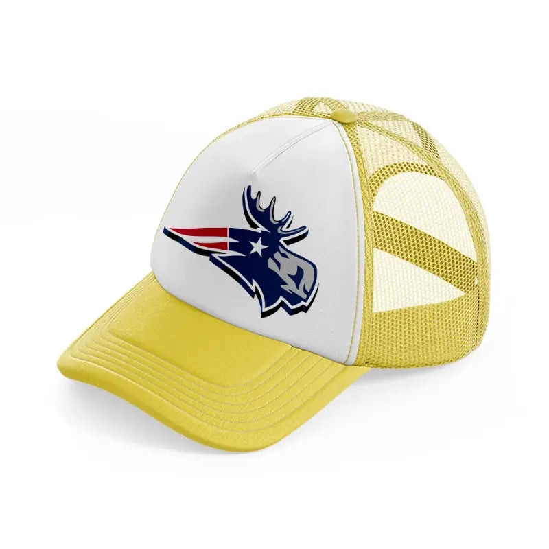new england patriots 3d emblem-yellow-trucker-hat