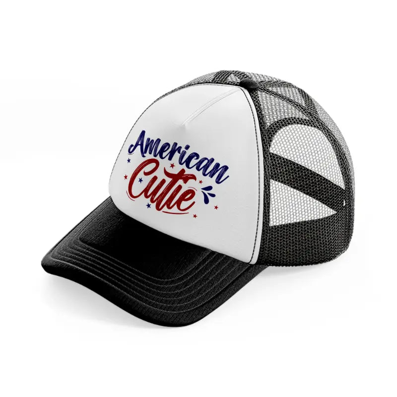 american cutie-01-black-and-white-trucker-hat