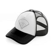 baseball field-black-and-white-trucker-hat