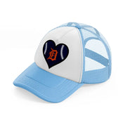 detroit tigers lover-sky-blue-trucker-hat