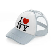 i love ny-grey-trucker-hat