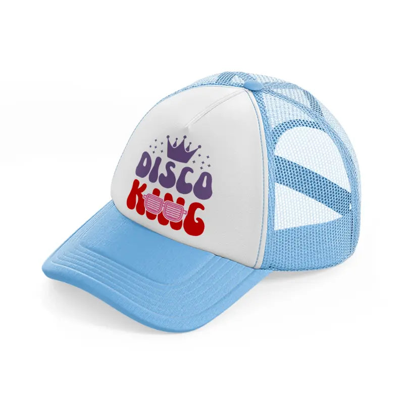 disco king-sky-blue-trucker-hat