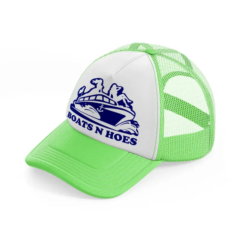 Boats N Hoes lime-green Trucker Hat