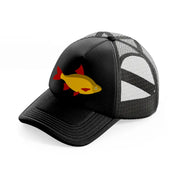 golden fish-black-trucker-hat