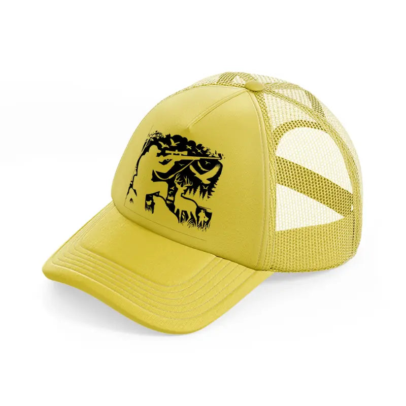 wild hunter-gold-trucker-hat