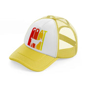 goat retro vintage-yellow-trucker-hat