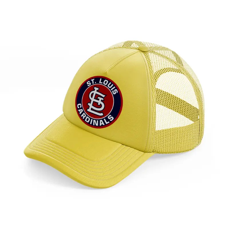 st louis cardinals badge-gold-trucker-hat