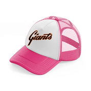 giants fan-neon-pink-trucker-hat