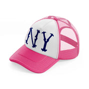 ny yankees-neon-pink-trucker-hat