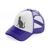 cat (1) purple trucker hat