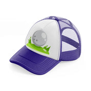 golf ball white-purple-trucker-hat