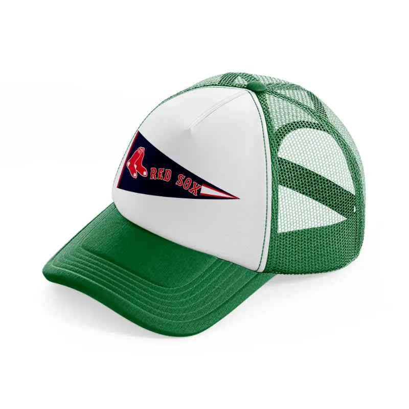 boston red sox flag-green-and-white-trucker-hat