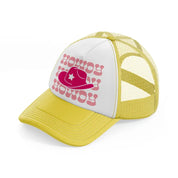 howdy star hat-yellow-trucker-hat