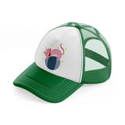 019 ball green and white trucker hat