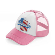 wisconsin flag-pink-and-white-trucker-hat