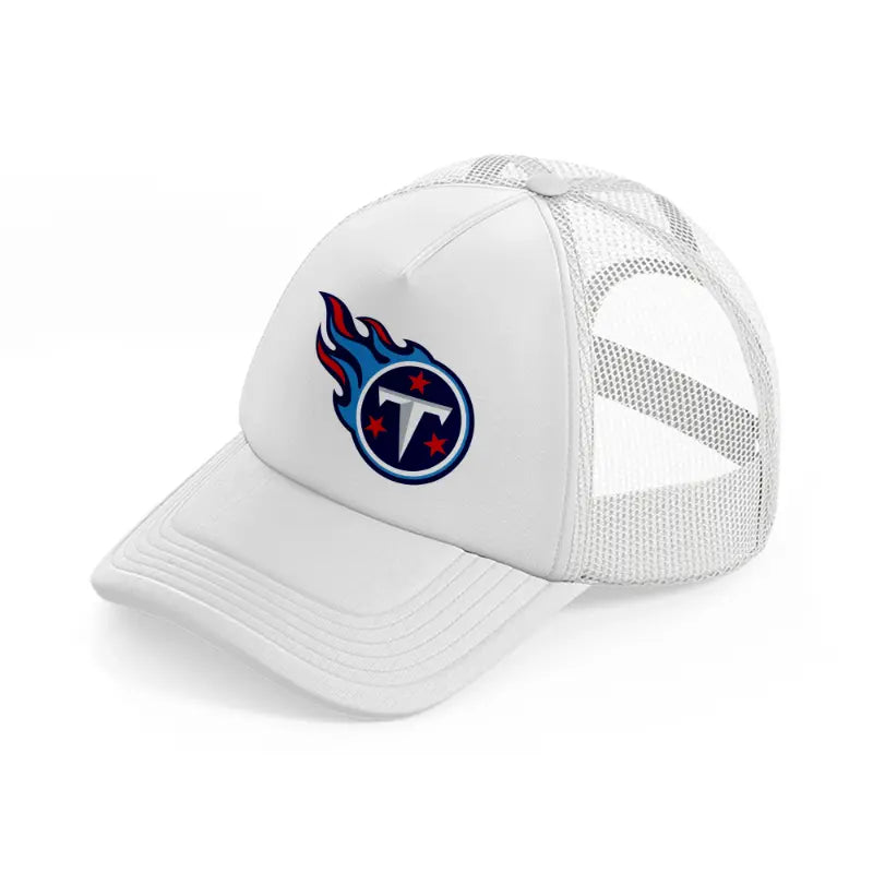 tennessee titans round emblem-white-trucker-hat