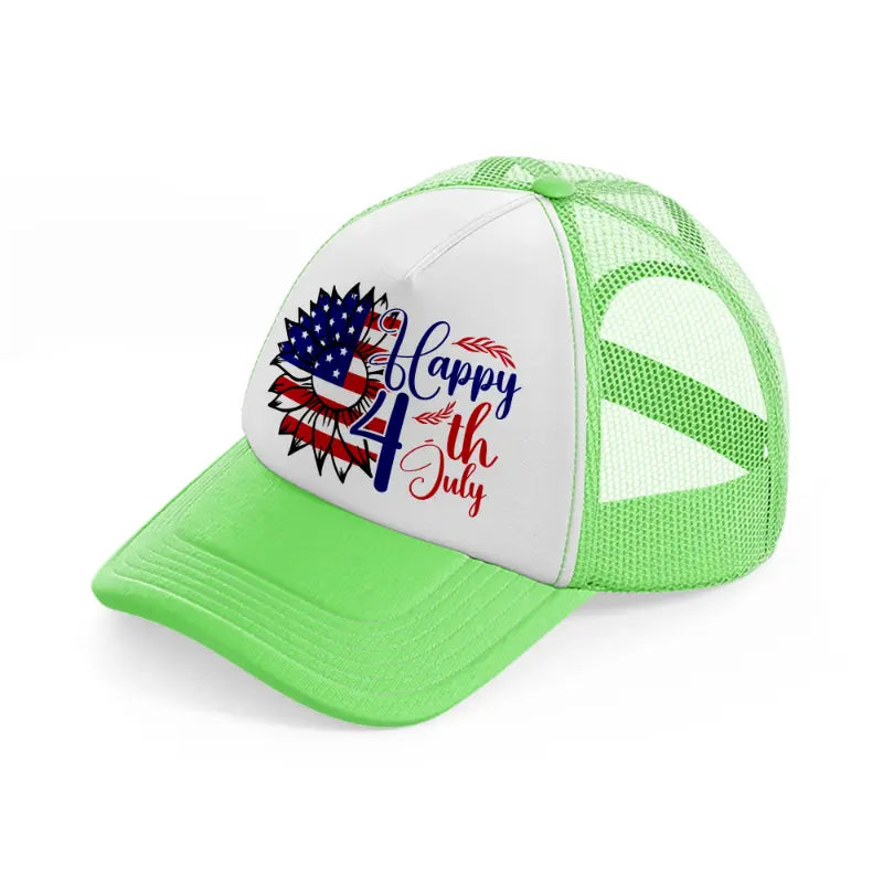 happy 4th july-01-lime-green-trucker-hat