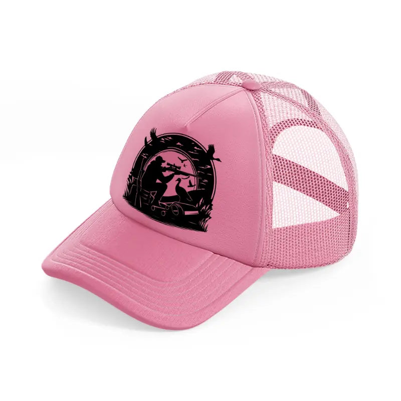 bird hunter-pink-trucker-hat