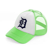 detroit tigers letter-lime-green-trucker-hat