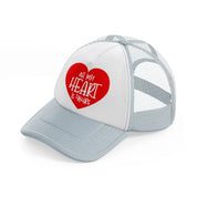 all my heart is yours-grey-trucker-hat