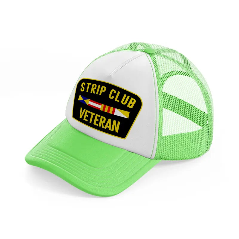 Strip Club Veteran lime-green Trucker Hat