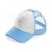 golf ball with flag-sky-blue-trucker-hat