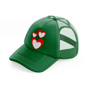 3 hearts-green-trucker-hat