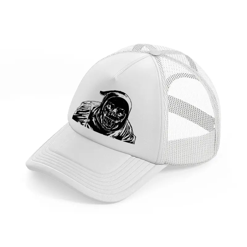 halloween witch white trucker hat