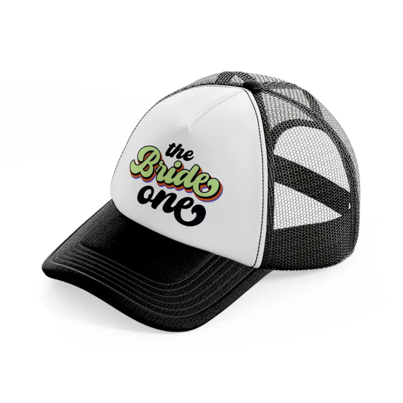 the bride one black and white trucker hat