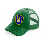 milwaukee brewers logo-green-trucker-hat