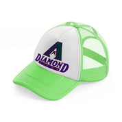 arizona diamondbacks vintage lime green trucker hat