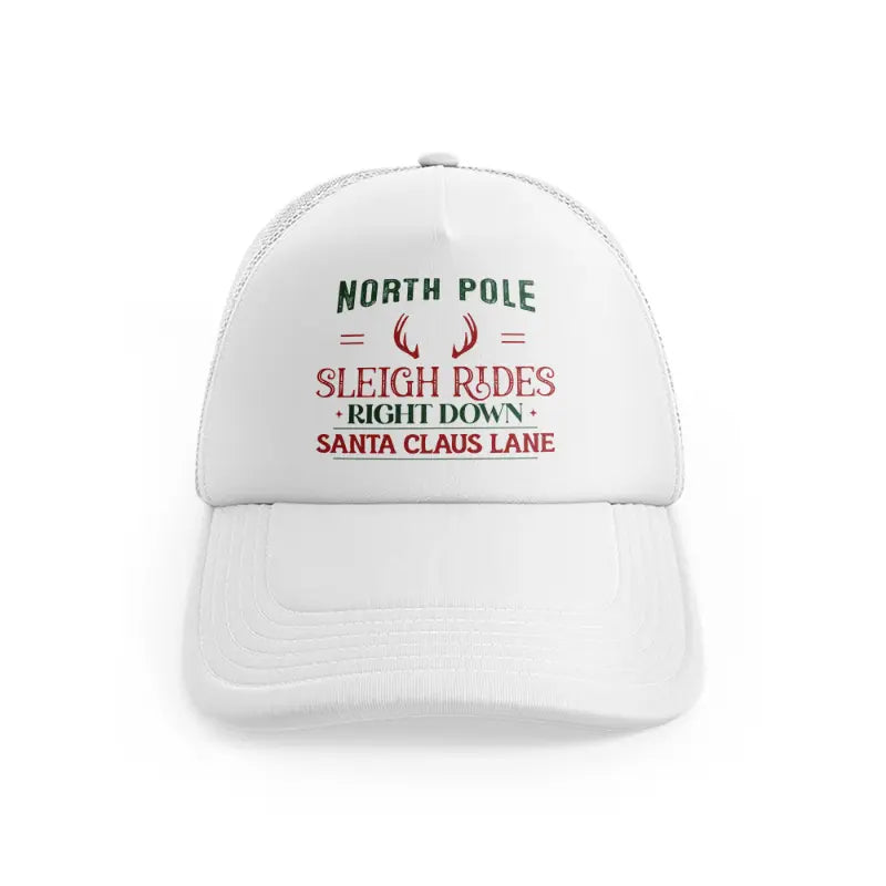 North Pole Sleigh Rides Right Down Santa Clause Lanewhitefront-view