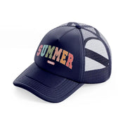 summer 2024 navy blue trucker hat