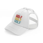 golf color white trucker hat