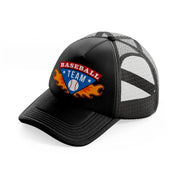 baseball team-black-trucker-hat