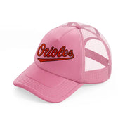 orioles fan-pink-trucker-hat