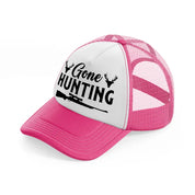 gone hunting guns-neon-pink-trucker-hat