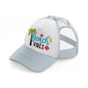 beach vibes-grey-trucker-hat