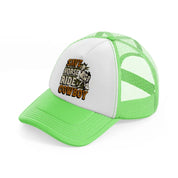 save horse ride cowboy lime green trucker hat