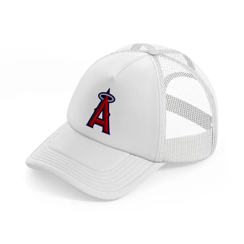 los angeles angels emblem-white-trucker-hat