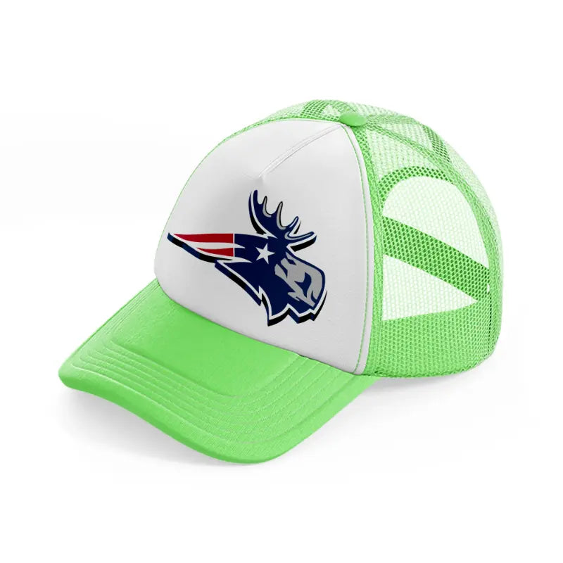 new england patriots 3d emblem-lime-green-trucker-hat