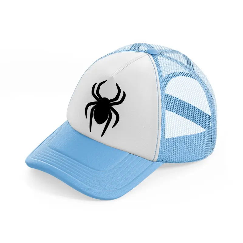 spider symbol sky blue trucker hat