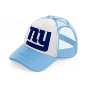 ny emblem-sky-blue-trucker-hat